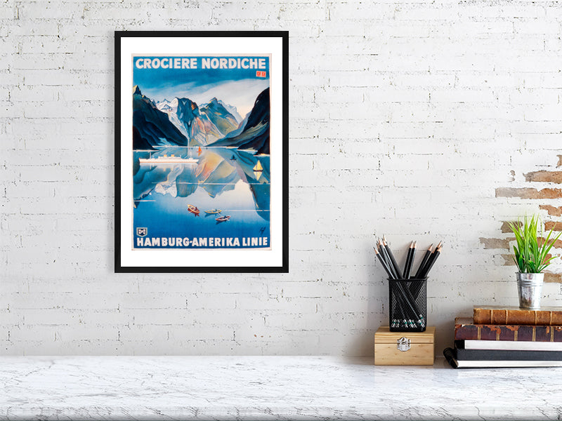 Poster advertising the Hamburg-Amerika Linie - by Bridgeman Editions