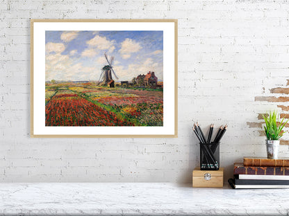 Claude Monet, Tulip Fields with the Rijnsburg Windmill, 1886 - BALowned, Claude (1840-1926), Masters, Monet, Painting by  Bridgeman Editions