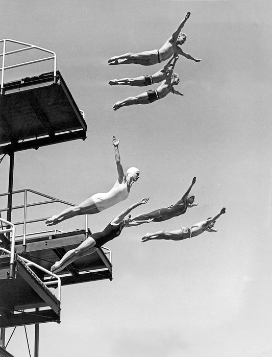 Seven Champion Diving In LA -  by  Bridgeman Editions