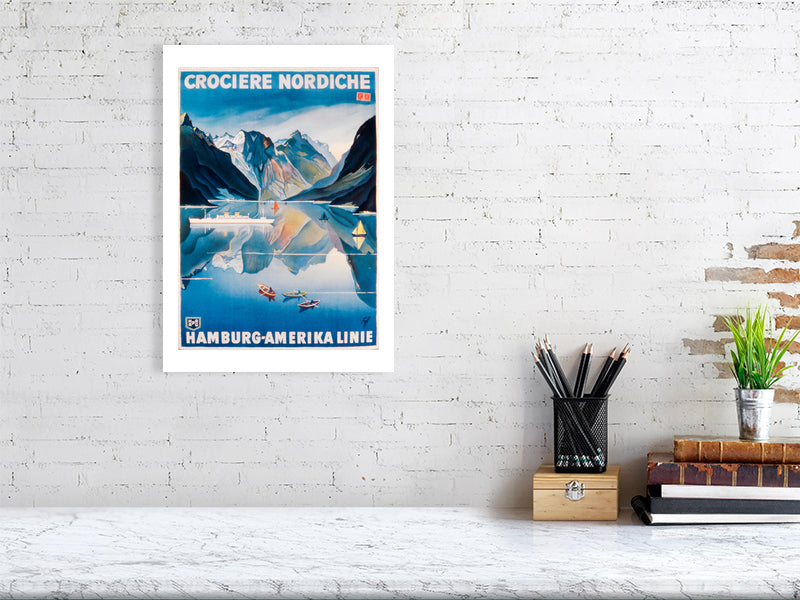 Poster advertising the Hamburg-Amerika Linie - by Bridgeman Editions