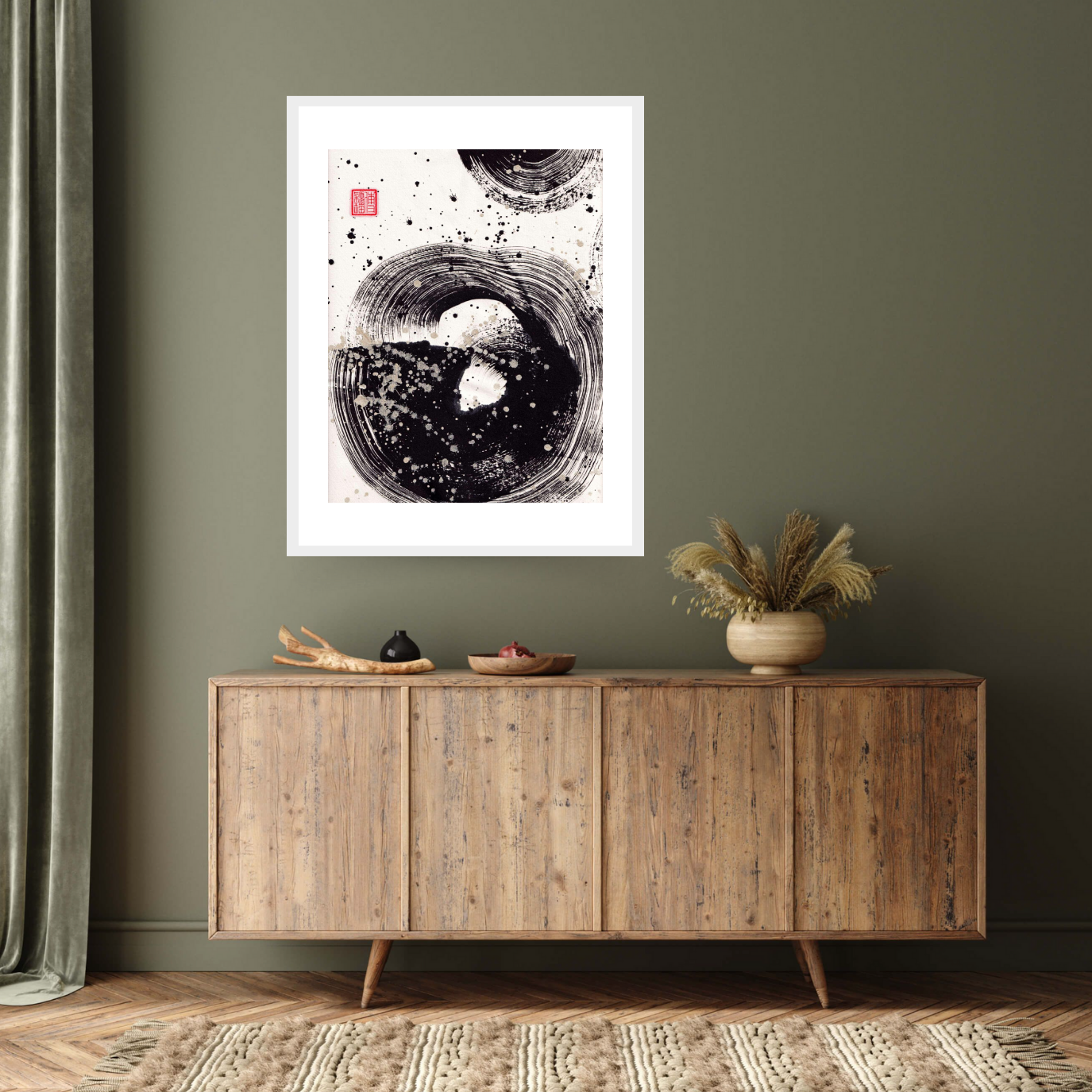 Odilia Fu, Circle Ink Abstraction 1, 2015