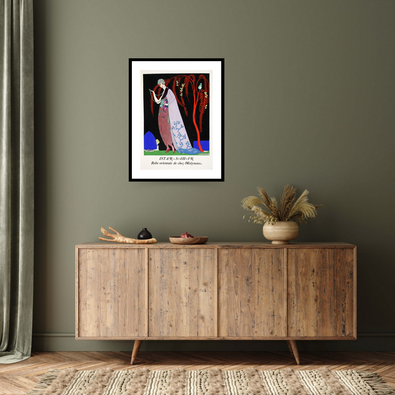 Umberto Brunelleschi, Istar-Sahar Oriental style dress from Molyneux, 1919-21 - Brunelleschi, Fashion Illustration - Bridgeman Editions, Painting, Umberto (1879-1949) by Bridgeman Editions