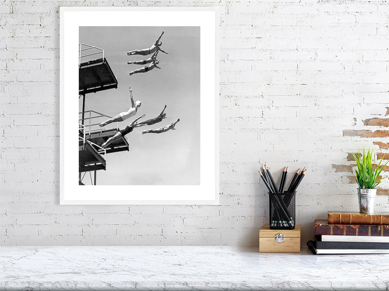 Seven Champion Diving In LA - by Bridgeman Editions