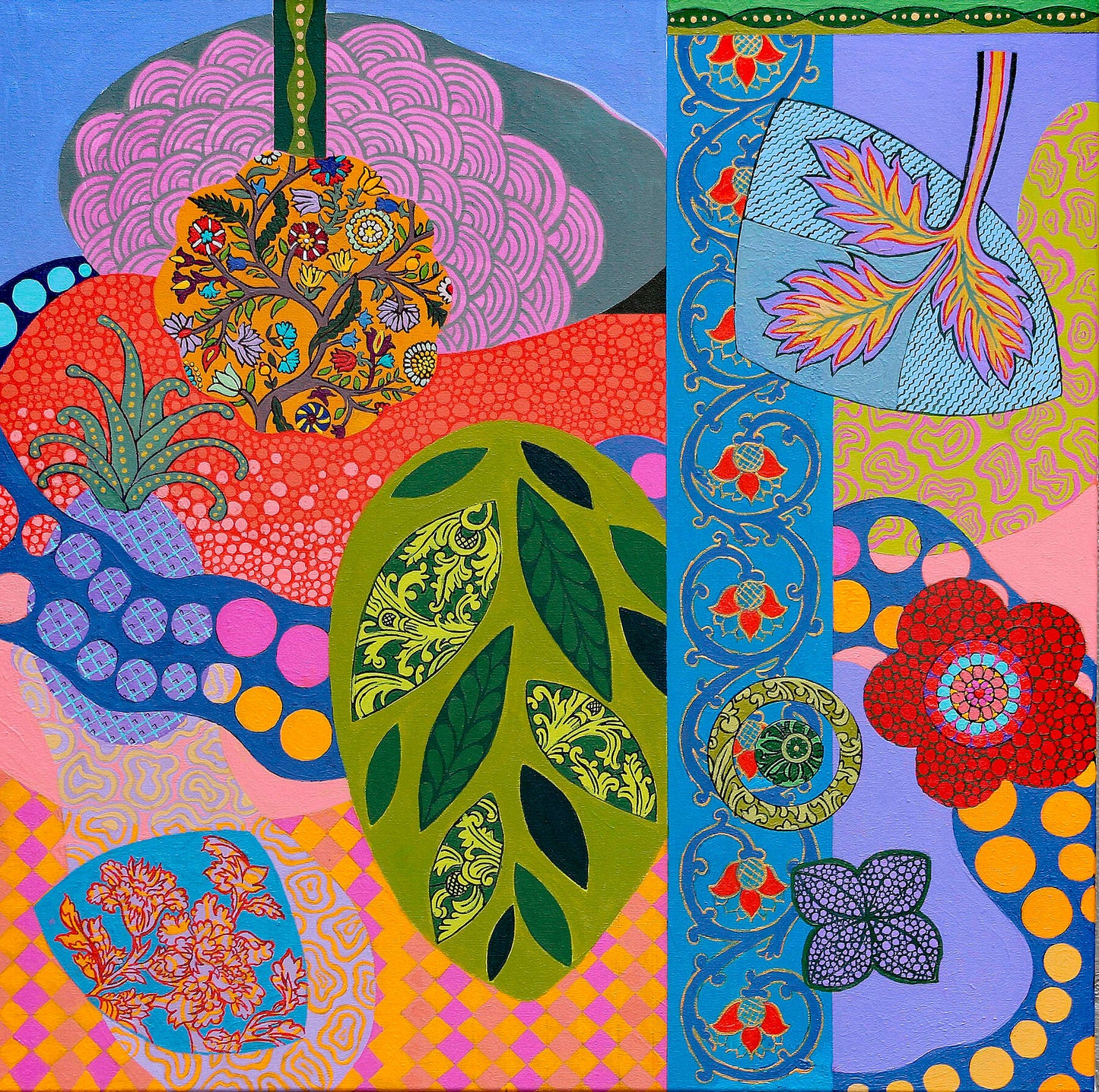 Purple Pineapple, 2018 - Contemporary, Ferdinands, Frances, Painting by Bridgeman Editions