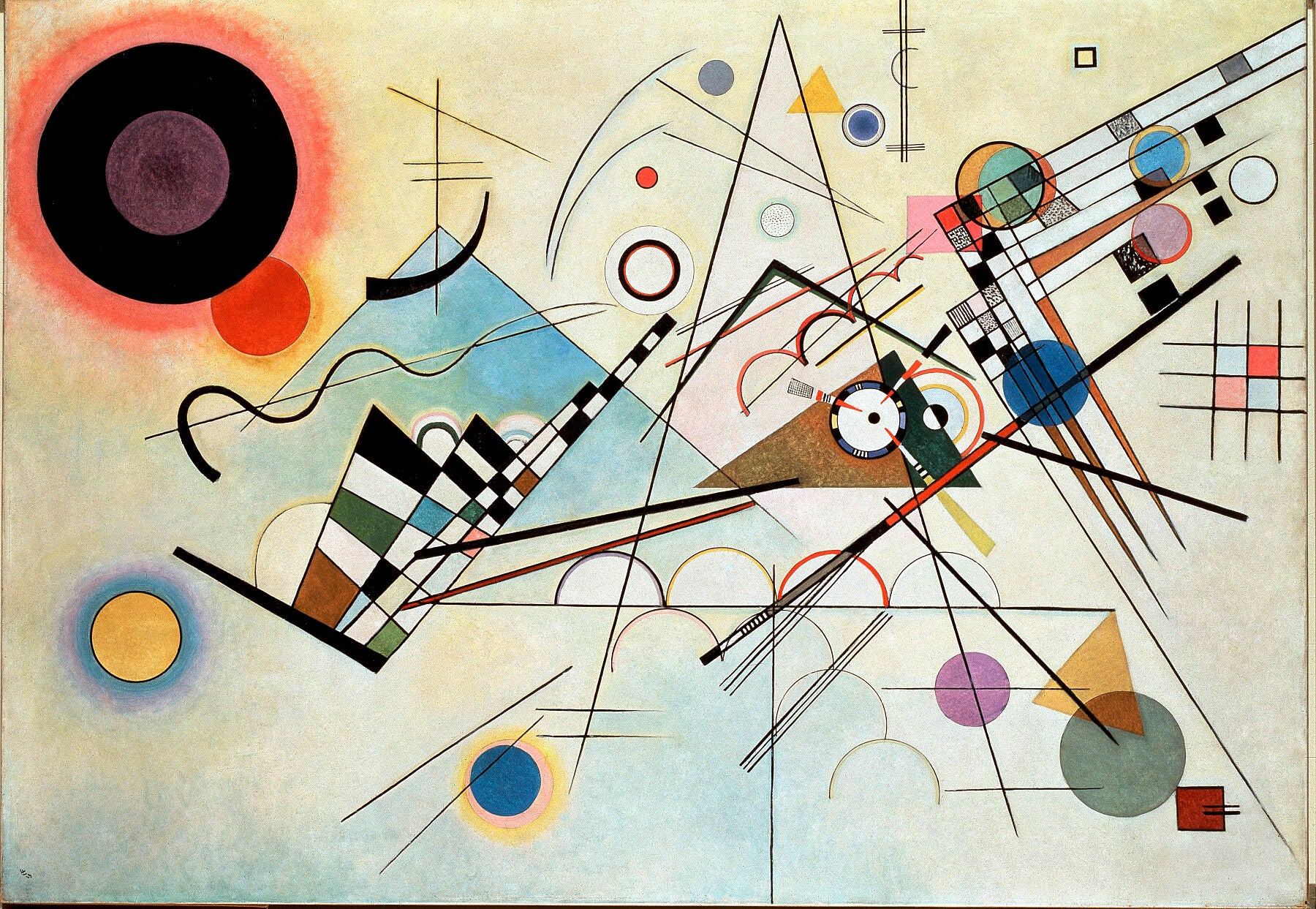 Wassily Kandinsky, Composition VIII, 1923 - Kandinsky, Masters, Painting, Wassily (1866-1944) by  Bridgeman Editions