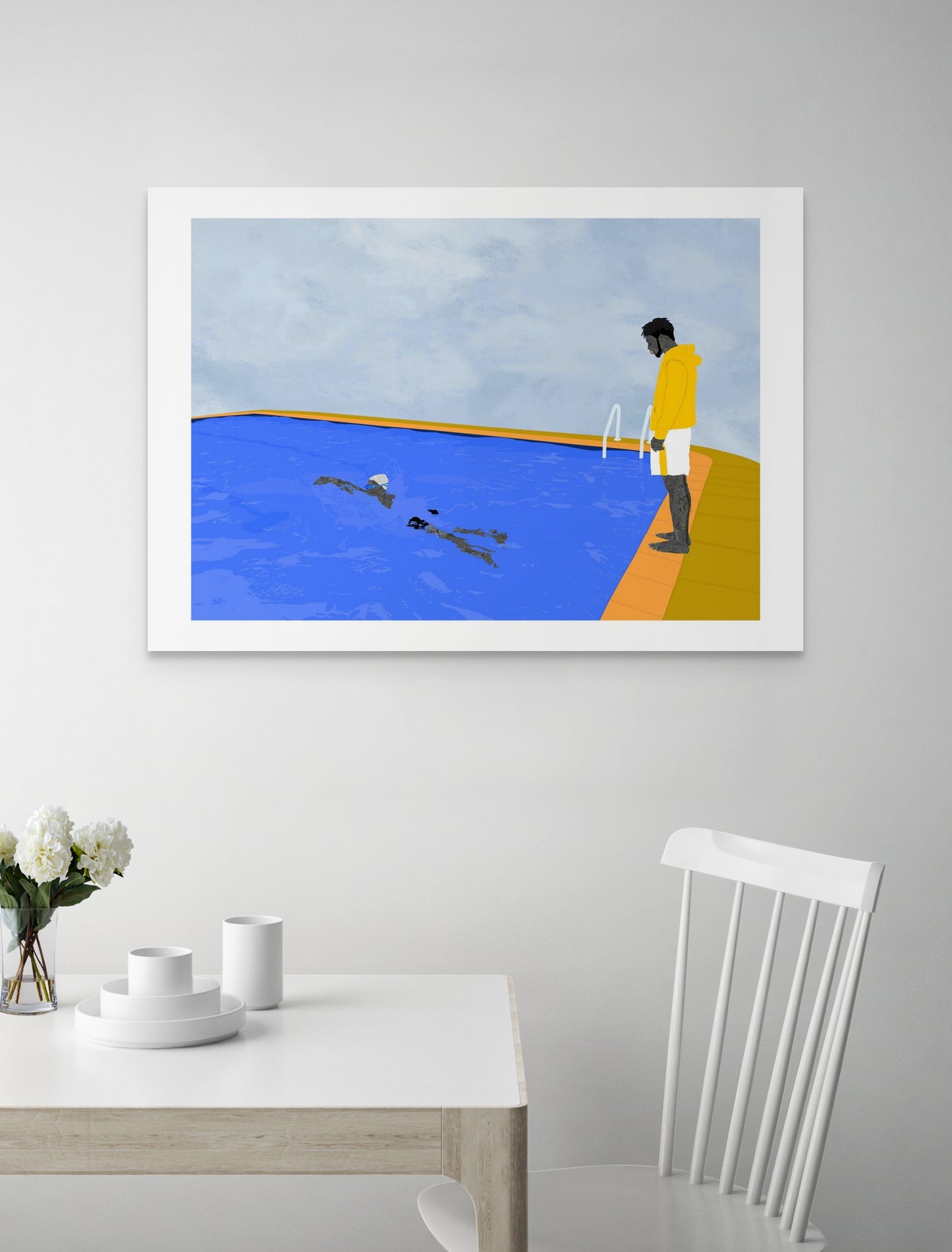 Pool day II - portrait of an artist, 2021 - Timed Drop by Bridgeman Editions