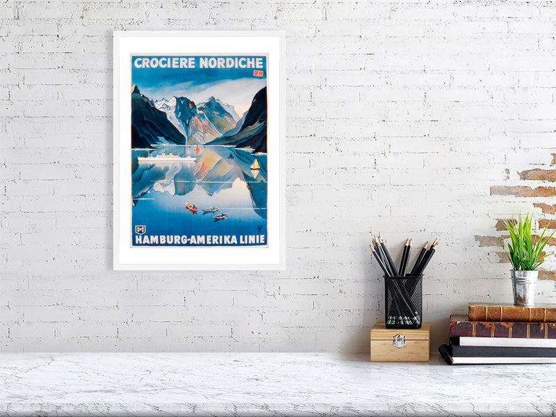 Poster advertising the Hamburg-Amerika Linie - by Bridgeman Editions