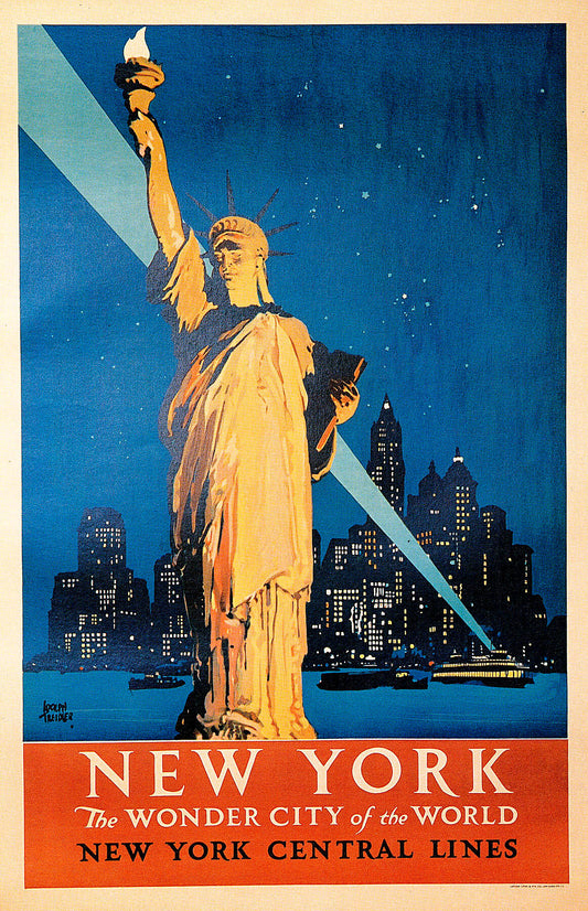 Adolph Treidler, New York Central Lines poster, 1920s -  by  Bridgeman Editions