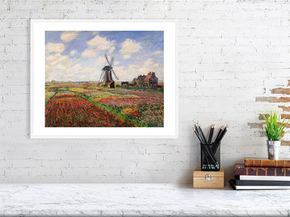 Claude Monet, Tulip Fields with the Rijnsburg Windmill, 1886 - BALowned, Claude (1840-1926), Masters, Monet, Painting by  Bridgeman Editions