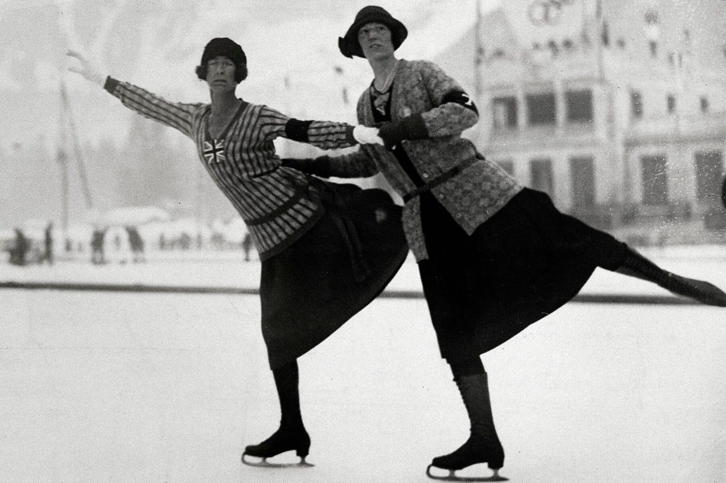 Winter Olympic Games Chamonix France Ref_ SPG Womens Figure Skating ETHEL MUCKELT 3rd and KATHLEEN SHAW 7th Great Britain - by Bridgeman Editions