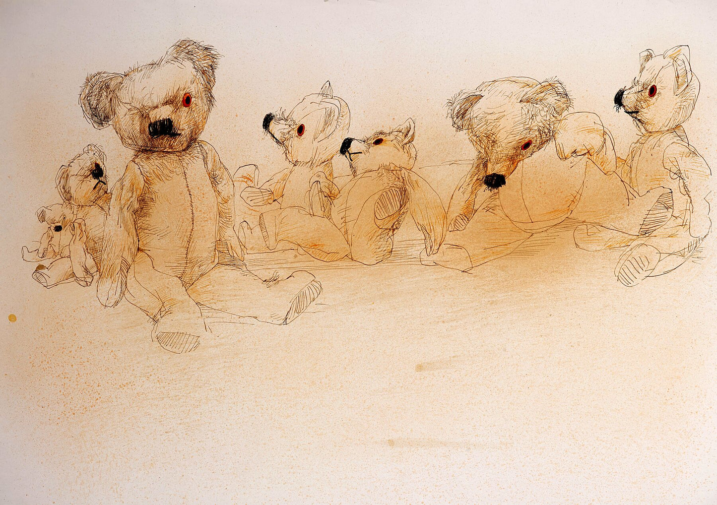 Teddy, where are you, front and end papers edited - by Bridgeman Editions