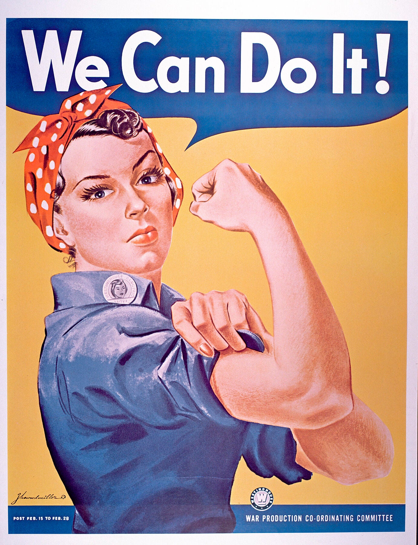 J. Howard Miller, We can do it! c1942 - Vintage Posters - Bridgeman Editions by Bridgeman Editions