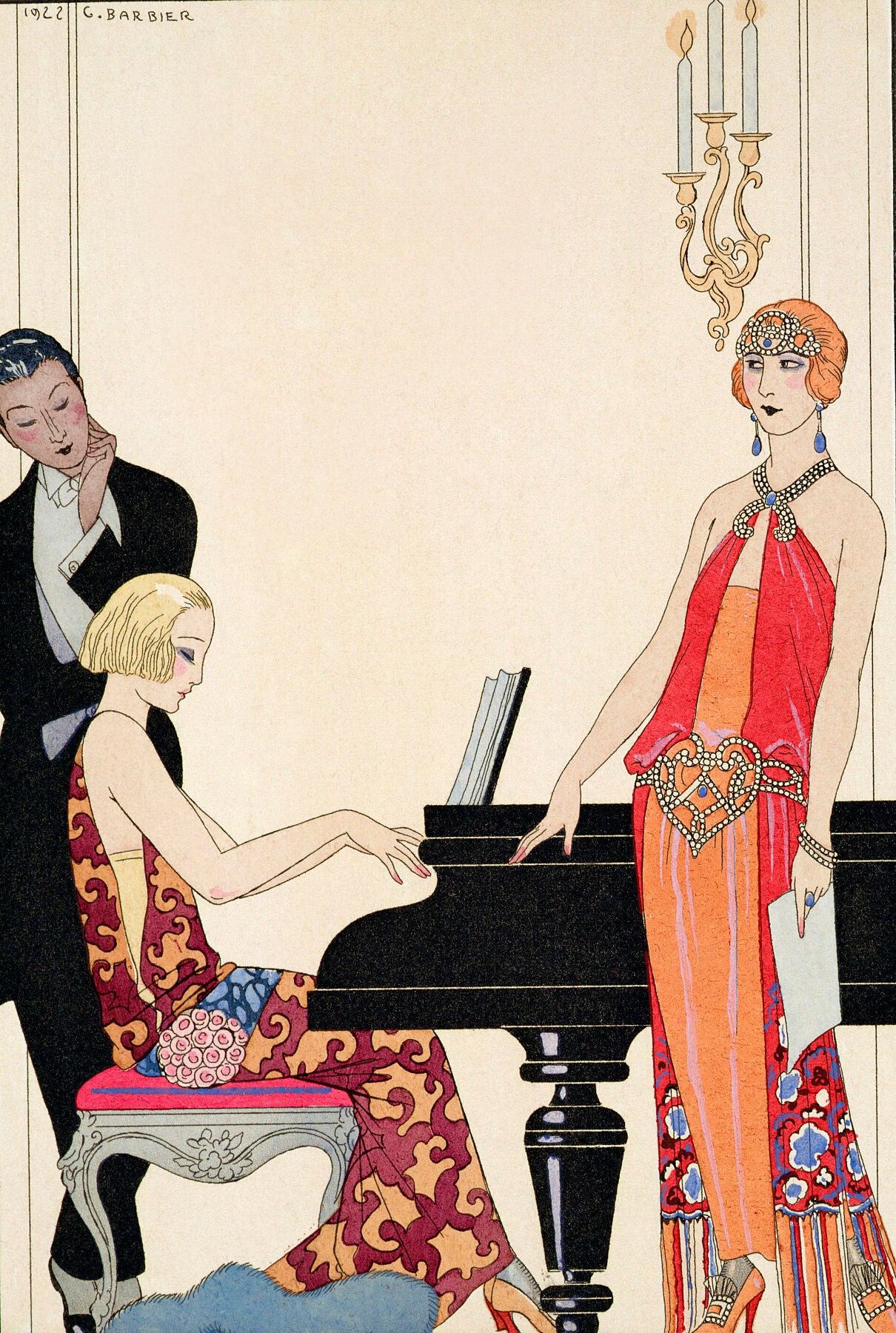 Incantation illustration for Gazette du Bon Ton 1922 - Barbier, Fashion Illustration - Bridgeman Editions, Georges (1882-1932), Painting by  Bridgeman Editions