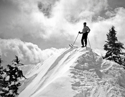 A Skier On Top Of Mount Hood -  by  Bridgeman Editions