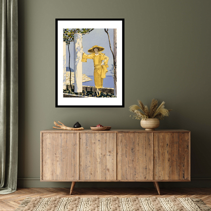Georges Barbier, Amalfi, 1922 - Barbier, Fashion Illustration - Bridgeman Editions, Georges (1882-1932), Painting by  Bridgeman Editions