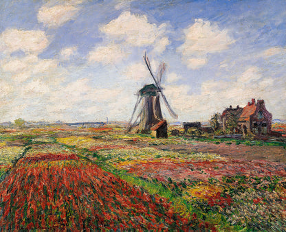 Claude Monet, Tulip Fields with the Rijnsburg Windmill, 1886 - BALowned, Claude (1840-1926), Masters, Monet, Painting by  Bridgeman Editions