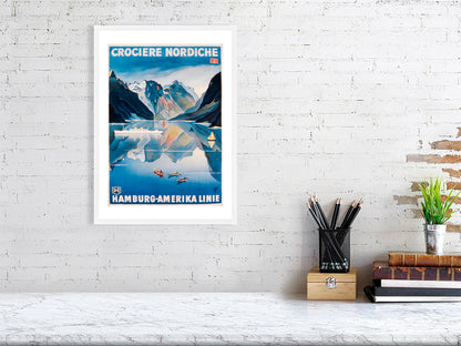 Poster advertising the Hamburg-Amerika Linie -  by  Bridgeman Editions
