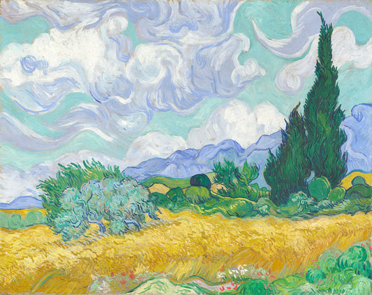 Wheatfield with Cypresses, 1889 -  by  Bridgeman Editions