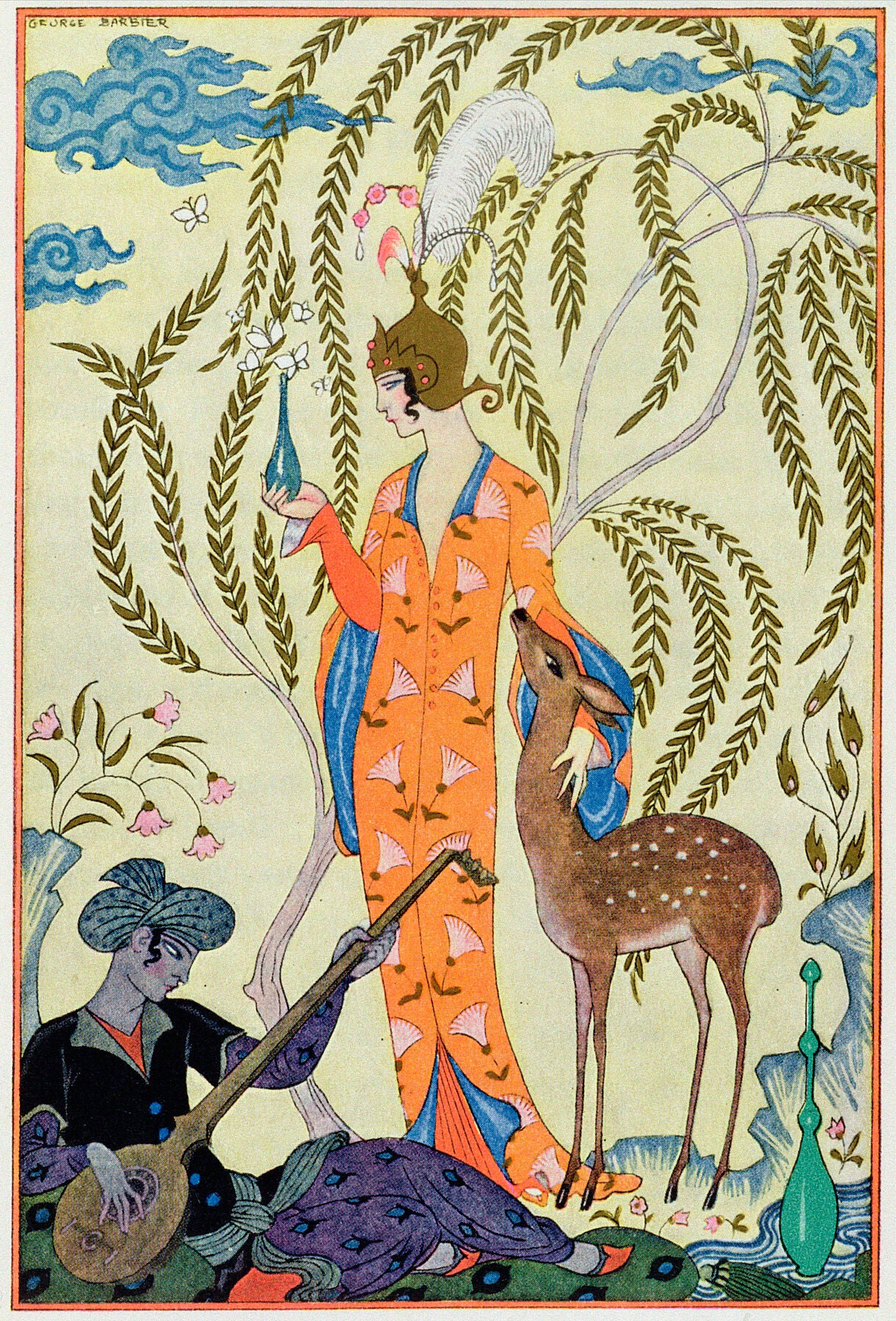 Persia illustration from The Art of Perfume pub 1912 - Barbier, Fashion Illustration - Bridgeman Editions, Georges (1882-1932), Painting by  Bridgeman Editions