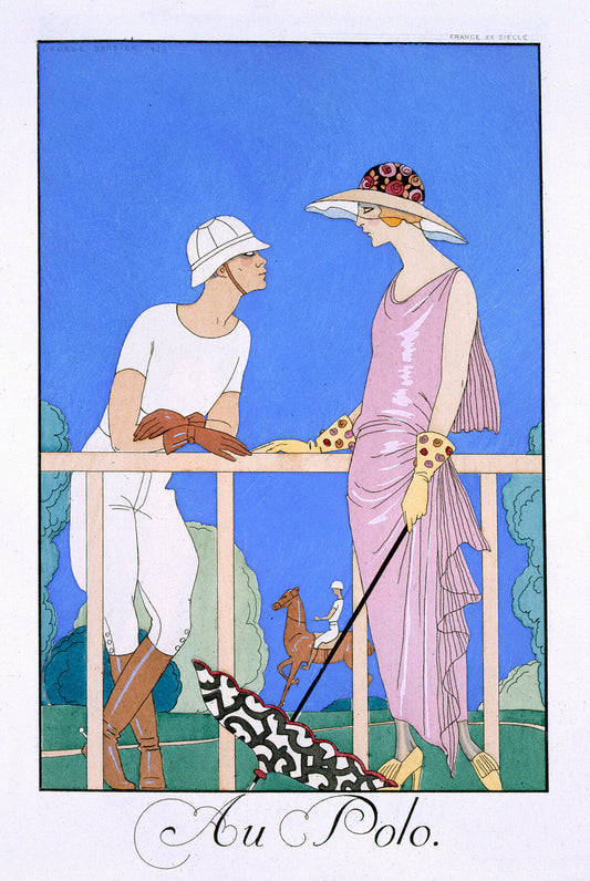 At Polo 1920-29 - Barbier, Fashion Illustration - Bridgeman Editions, Georges (1882-1932) (after), Painting by  Bridgeman Editions