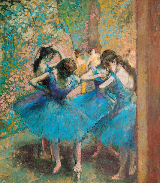 Dancers in blue, 1890 - BALowned, Degas, Edgar (1834-1917), Masters, Painting by  Bridgeman Editions