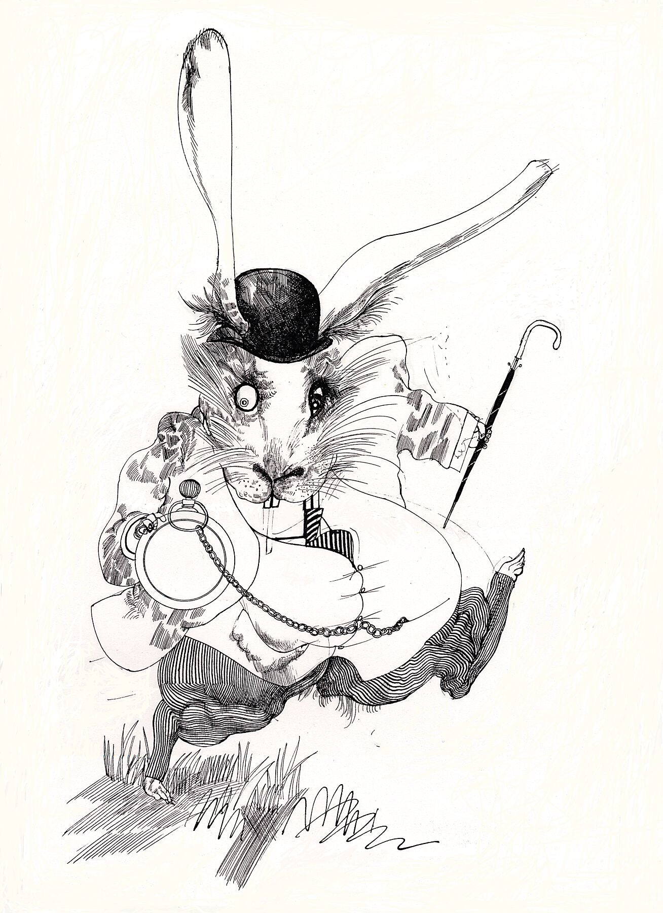 Ralpha The Rabbit Ralph Steadman: ‘The White Rabbit from Alice in Wonderland'