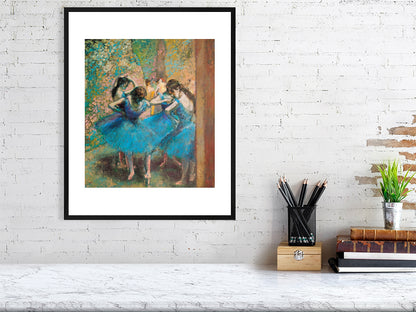 Dancers in blue, 1890 - BALowned, Degas, Edgar (1834-1917), Masters, Painting by  Bridgeman Editions