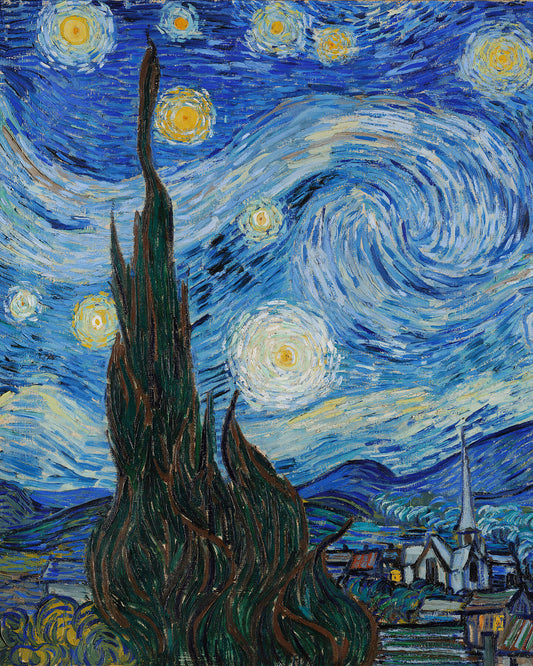 Vincent Van Gogh, The Starry Night, 1889 - BALowned, Gogh, Masters, Painting, Vincent van (1853-90) by  Bridgeman Editions