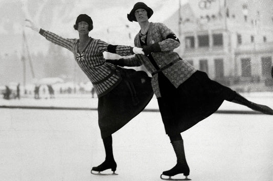Winter Olympic Games Chamonix France Ref_ SPG Womens Figure Skating ETHEL MUCKELT 3rd and KATHLEEN SHAW 7th Great Britain -  by  Bridgeman Editions