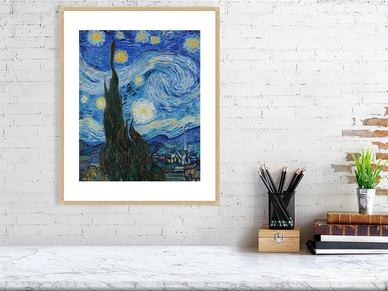 Vincent Van Gogh, The Starry Night, 1889 - BALowned, Gogh, Masters, Painting, Vincent van (1853-90) by  Bridgeman Editions